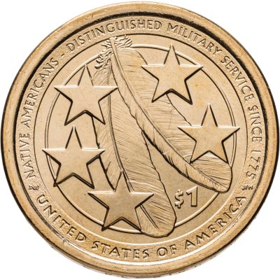 купить США 1 доллар 2021 "Индейцы в армии США", знак монетного двора "D" - Денвер