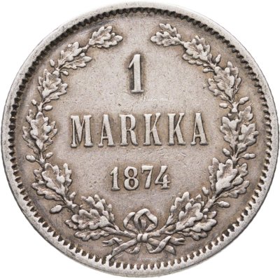 купить 1 марка 1874 S Российская Финляндия