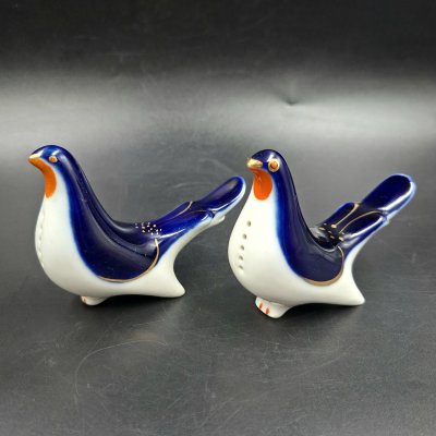 купить Набор для специй "Голуби", скульптор М.Н. Мох, фарфор, роспись, золочение, Ленинградский фарфоровый завод (ЛФЗ), СССР, 1960-1992 гг.