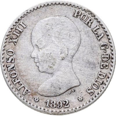 купить Испания 50 сентимо 1892 Альфонс XIII