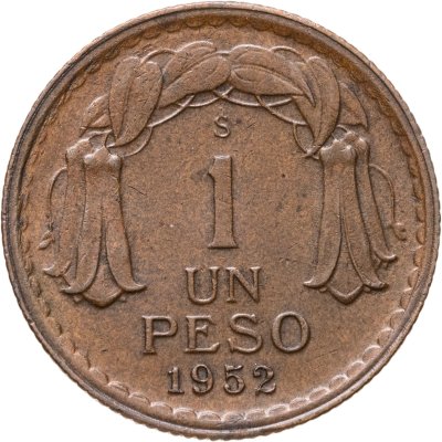 купить Чили 1 песо (peso) 1952