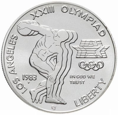 купить США 1 доллар (dollar) 1983 P "XXIII летние Олимпийские Игры - Дискобол"