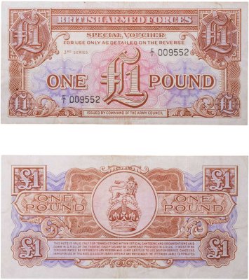 купить Великобритания 1 фунт 1948-1956 Военный ваучер
