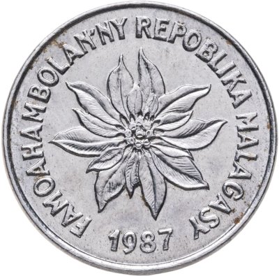 купить Мадагаскар 2 франка (francs) 1987