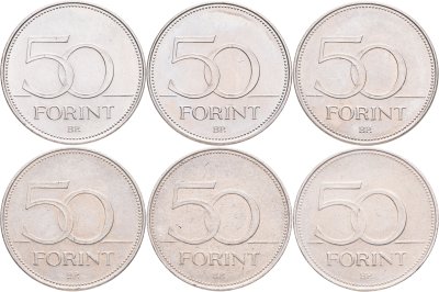 купить Венгрия набор из 6 монет 50 форинтов 1994-2008
