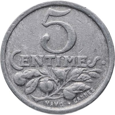 купить Нотгельд Франция 5 сантимов "Ницца" 1922