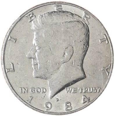 купить США 50 центов (1/2 доллара, half dollar) 1984 D Kennedy Half Dollar (Кеннеди) знак монетного двора "D" - Денвер