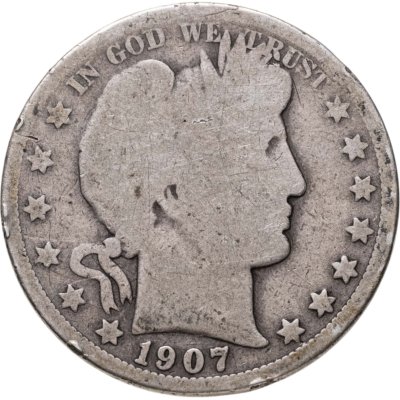 купить США 50 центов (1/2 доллара, half dollar) 1907 O Барбера знак монетного двора: "O" - Новый Орлеан