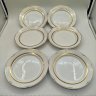 Купить Набор из шести десертных тарелок, фаянс, золочение, Конаковский фаянсовый завод им. М.И. Калинина (ЗиК Конаково), СССР, 1974-1991 гг.