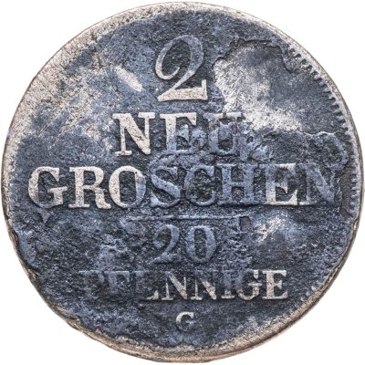 купить Германия, Саксония 2 новых гроша 1844