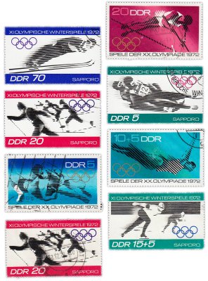 купить Германия ФРГ набор из 8 марок "Спорт. Олимпийские игры в Мюнхене 1972"