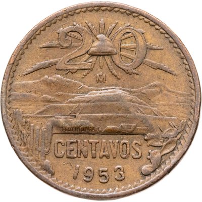 купить Мексика 20 сентаво (centavos) 1953
