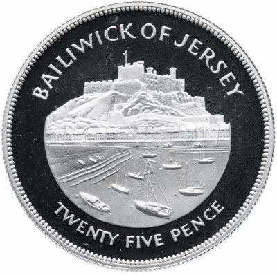 купить Джерси 25 пенсов (pence) 1977 "25 лет правления Королевы Елизаветы II"