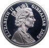 Купить Гибралтар 5 фунтов (pounds) 2005 "200 лет Трафальгарской битве - HMS Victory"