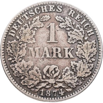 купить Германия 1 марка (mark) 1874 D знак монетного двора: "D" - Мюнхен