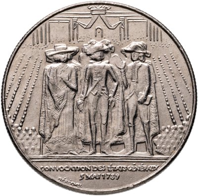купить Франция 1 франк (franc) 1989 "200 лет Генеральных штатов"