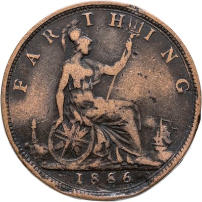 купить Великобритания 1 фартинг (farthing) 1886