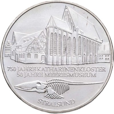 купить Германия 10 марок (mark) 2001 Военно-морской музей в Штральзунде знак монетного двора: "A" - Берлин