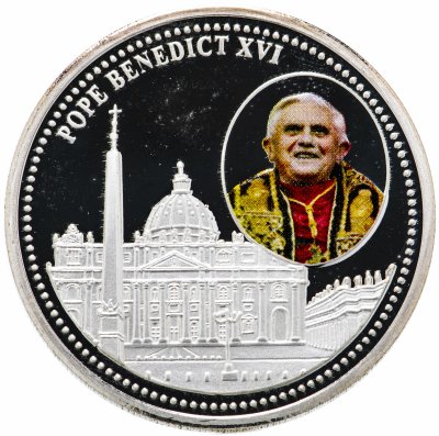 купить Либерия 5 долларов 2005 "Папа Римский Бенедикт XVI"