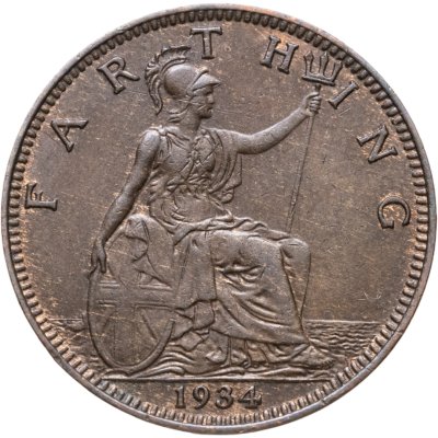 купить Великобритания 1 фартинг (farthing) 1934