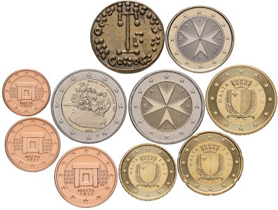 купить Мальта, годовой набор из 9 монет евро 2013 г. в оригинальном футляре