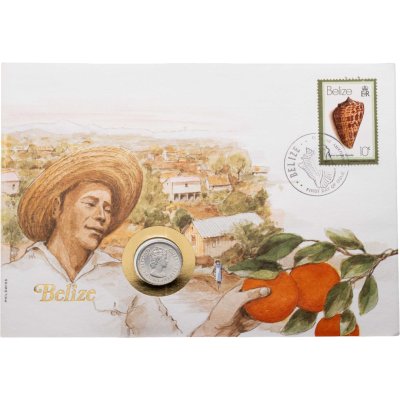 купить Белиз 5 центов (cents) 1980 в конверте с маркой