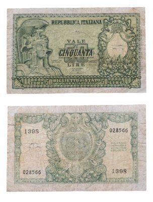 купить Италия 50 лир 1944