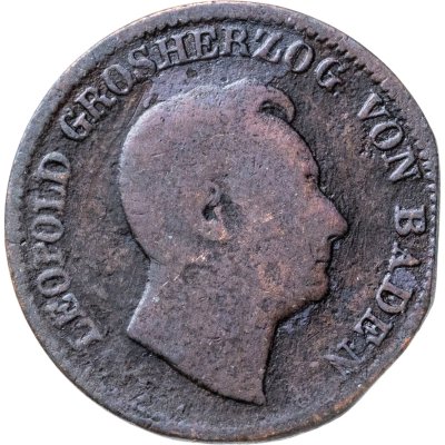 купить Германия, Баден 1 крейцер (kreuzer) 1852