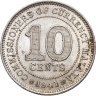 Купить Малайя 10 центов (cents) 1941, в слабе Монетник.ру MS64