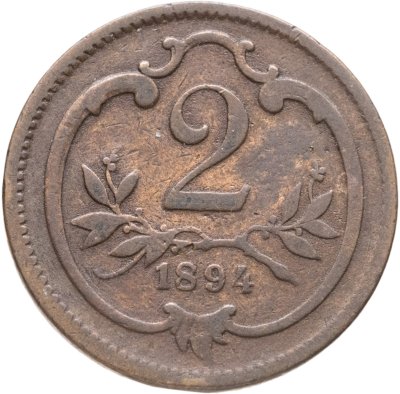 купить Австрия 2 геллера (heller) 1894