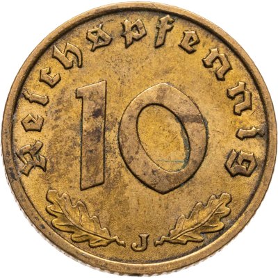 купить Германия, Третий рейх 10 рейхспфеннигов 1938 "J"
