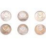 Купить Экспортный набор из 6 юбилейных монет 1 рубль СССР Олимпиада-80 1977-1980гг.