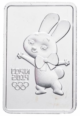 купить 3 рубля 2013 ММД "XXII Зимняя Олимпиада в Сочи - Зайка"