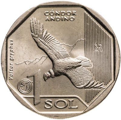 купить Перу 1 соль 2017 "Фауна Перу - Андский кондор"