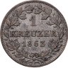 Купить Бавария 1 крейцер 1865