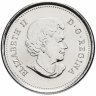 Купить Канада 25 центов (cents) 2015 "50 лет флагу Канады" (цветная)