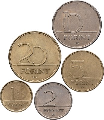 купить Венгрия набор 5 монет 1994-2005