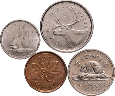 купить Канада набор из 4 монет 1986-2006 Стареющая Королева