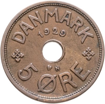 купить Дания 5 эре (ore) 1929