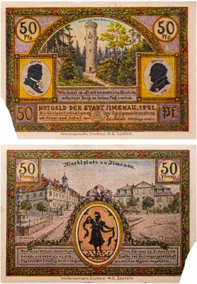купить Германия (Ильменау) 50 пфеннигов 1921, нотгельд