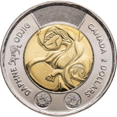 купить Канада 2 доллара 2025 "Народная певица Дафна Оджиг"