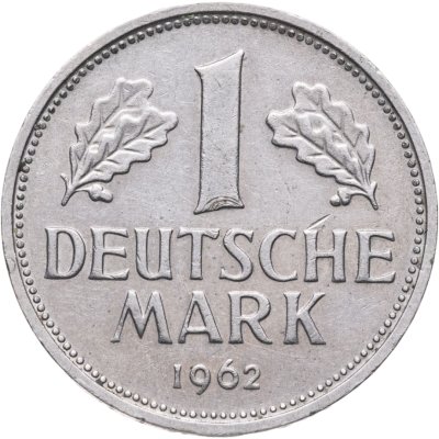 купить Германия 1 марка 1962, знак монетного двора: "F" - Штутгарт