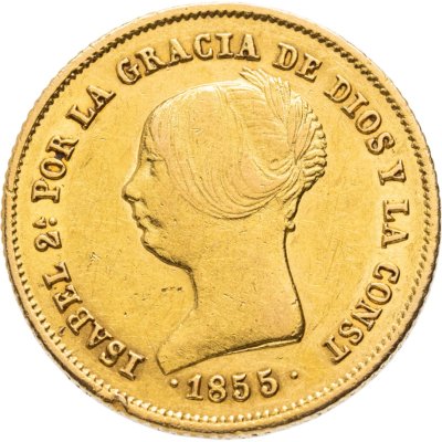 купить Испания 100 реалов 1855 Изабелла II
