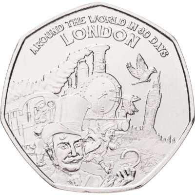 купить Гернси 50 пенсов 2022 "Вокруг света за 80 дней - Лондон"