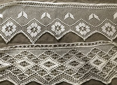 купить Подзоры для кровати, 2 шт., хлопок, кружево, 1950-1970 гг.