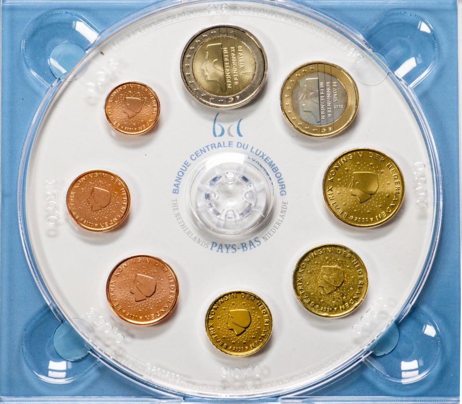 купить Люксембург 2002 официальный набор евро из 8 монет в буклете