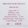 Купить Монако 10 евро 2011 "Свадьба князя Монако Альбера II и Шарлен Уиттсток" в футляре с сертификатом