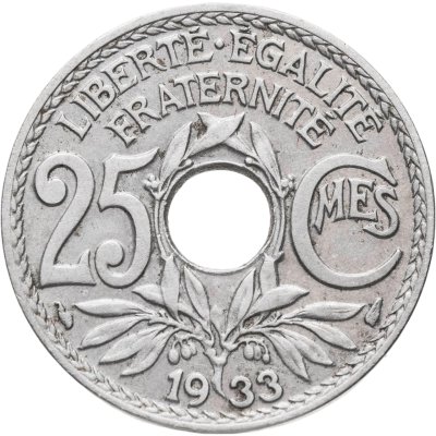 купить Франция 25 сантимов (centimes) 1933