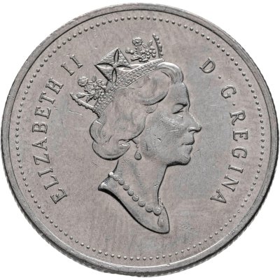 купить Канада 25 центов (cents) 1993 Королева средних лет