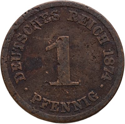 купить Германия 1 пфенниг 1874